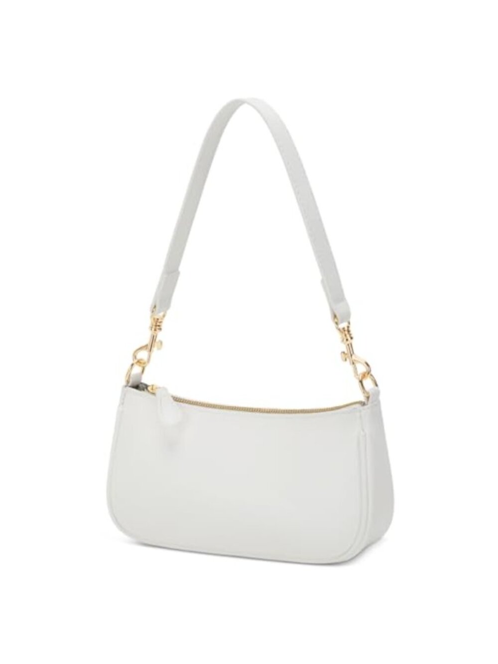Vegan Leather Sling Bag with Removable Strap - Rectangular Solid Handbag